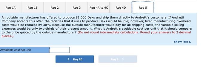 overhead Fixed manufacturing overhead Variable selling expenses Fixed selling expenses Total cost
