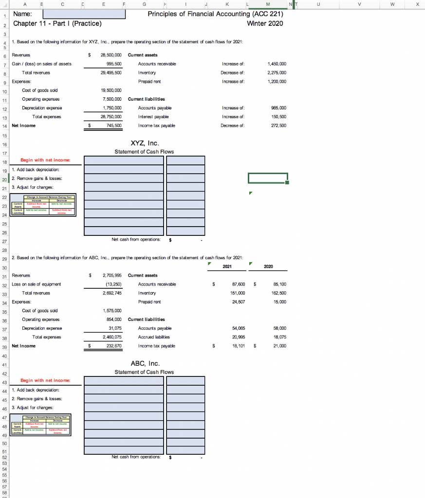 please follow the form U V W X Name: Chapter 11