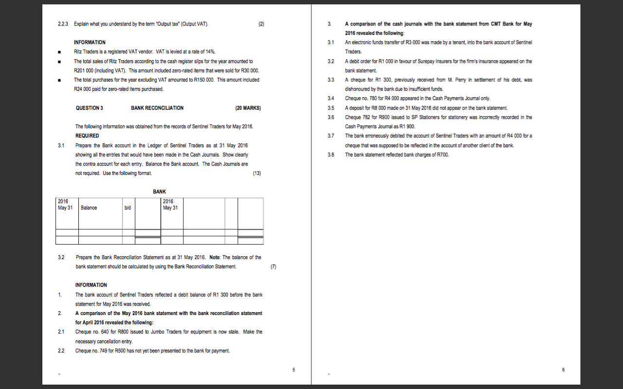 2.2.3 Explain what you understand by the term "Output tax" (Output