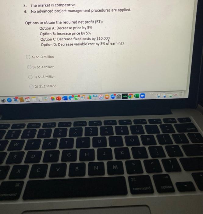 the required net profit (BT), to answer this question.) What is the