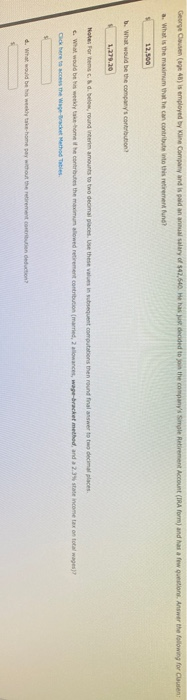 Just need help on prt C and D Thanks. George Clausen (age