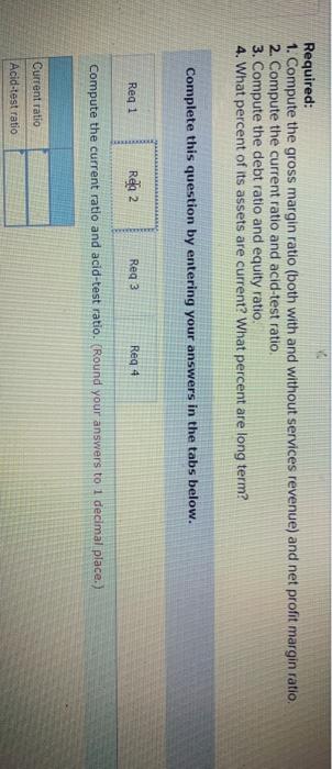 March 31, 2020. balance sheet to complete the requirements Computer services revenue
