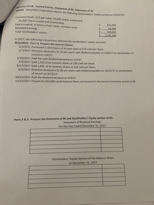share before any stock dividend or split, and the stockholders' equity section