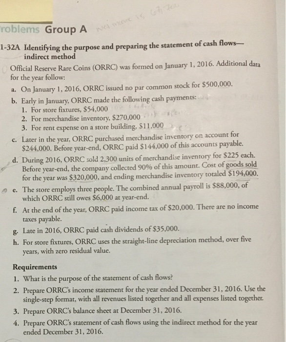  "roblems Group A NA 1-32A Identifying the purpose and preparing the