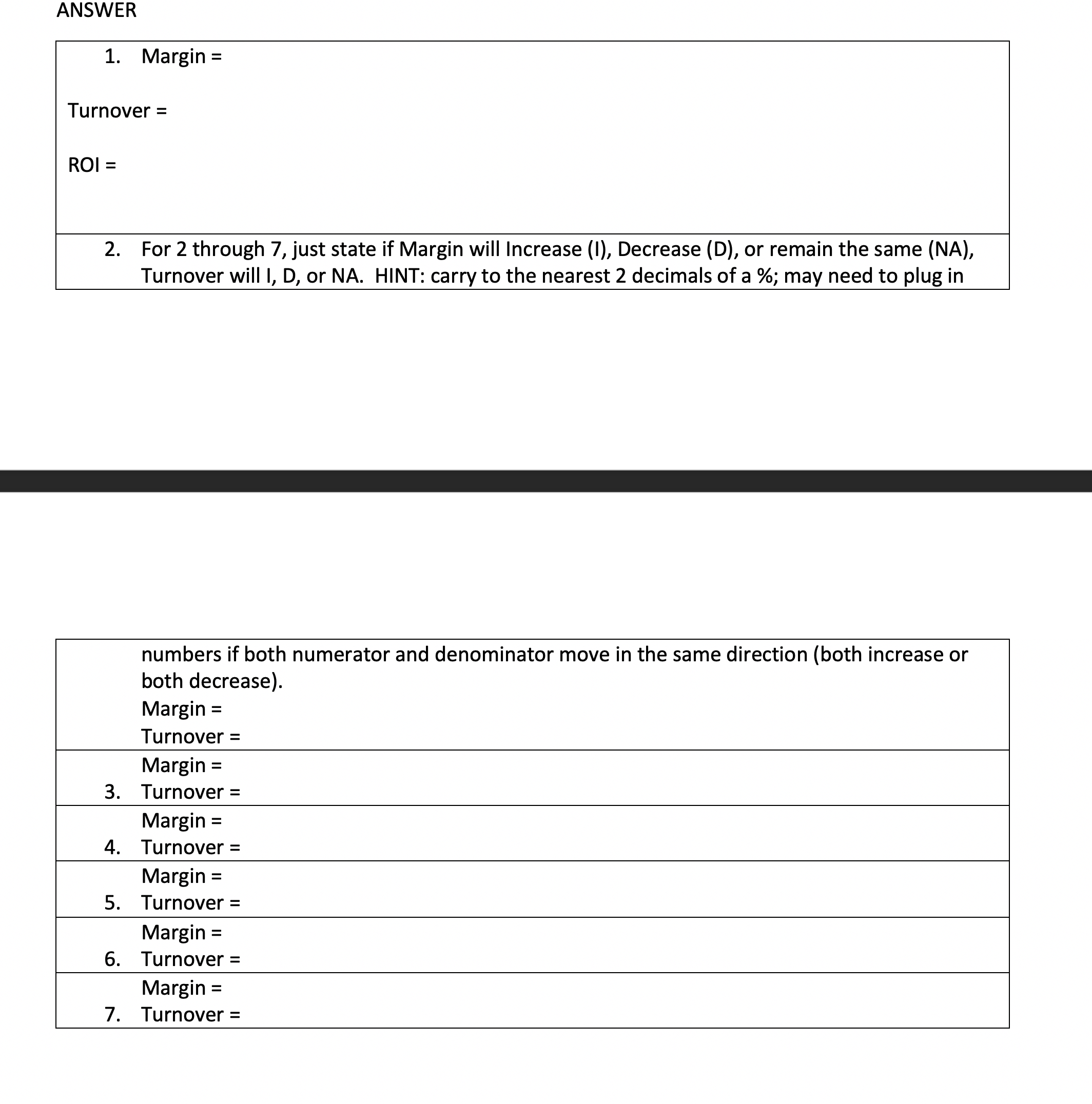 statement for Huerra Company for last year is given below: Total Unit