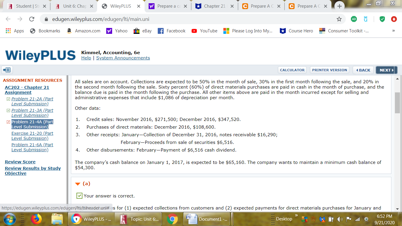 tutor can get it right. Please compute the cash budget for January