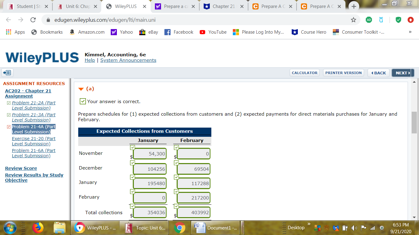 and February in columnar form.? Student | St X Unit 6: Chap