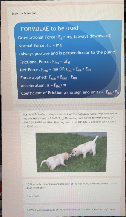 Answer questions 2 and three please :) Essential formulae FORMULAE to be