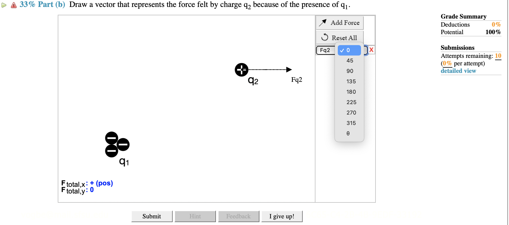 because of the presence 180 225 Grade Summary Deductions 0% 270 Potential