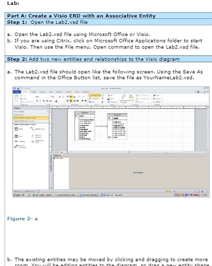  Lab : Part A : Create a Visio ERD with an