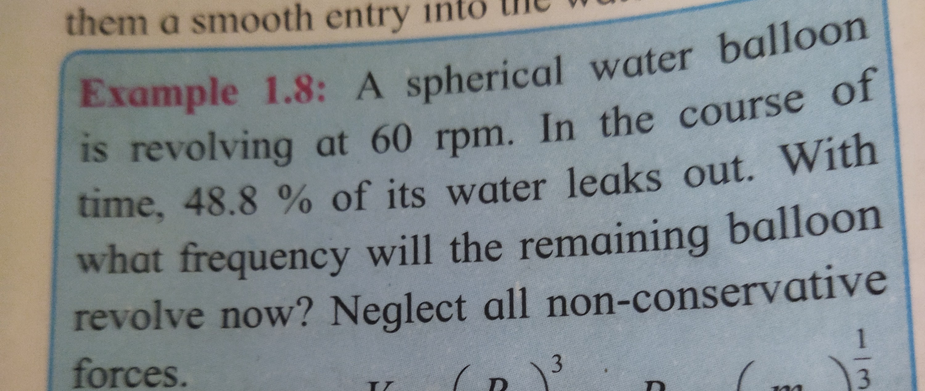 them a smooth entry into to Example 1.8: A spherical water