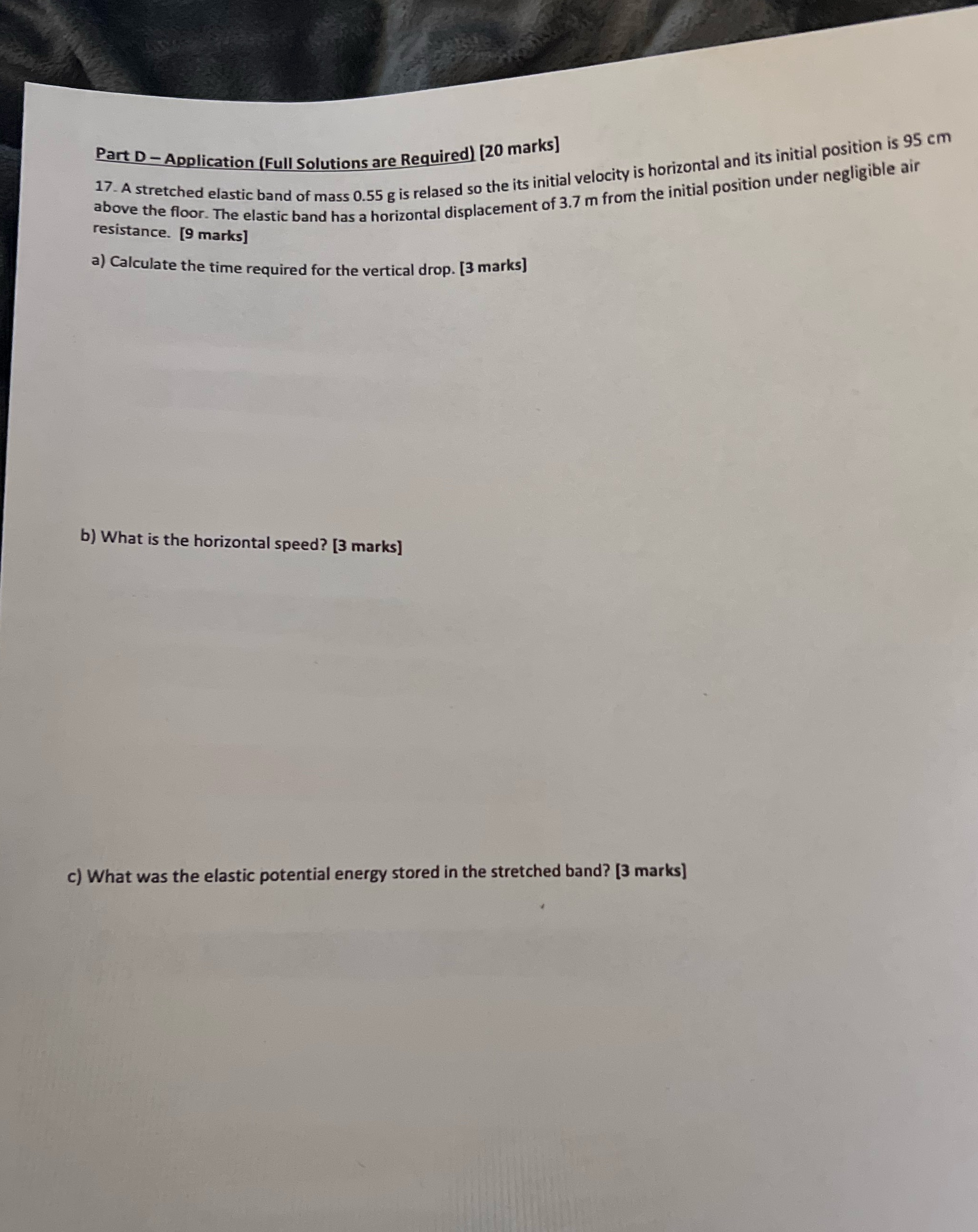 please answer all thank you Part D - Application (Full Solutions are