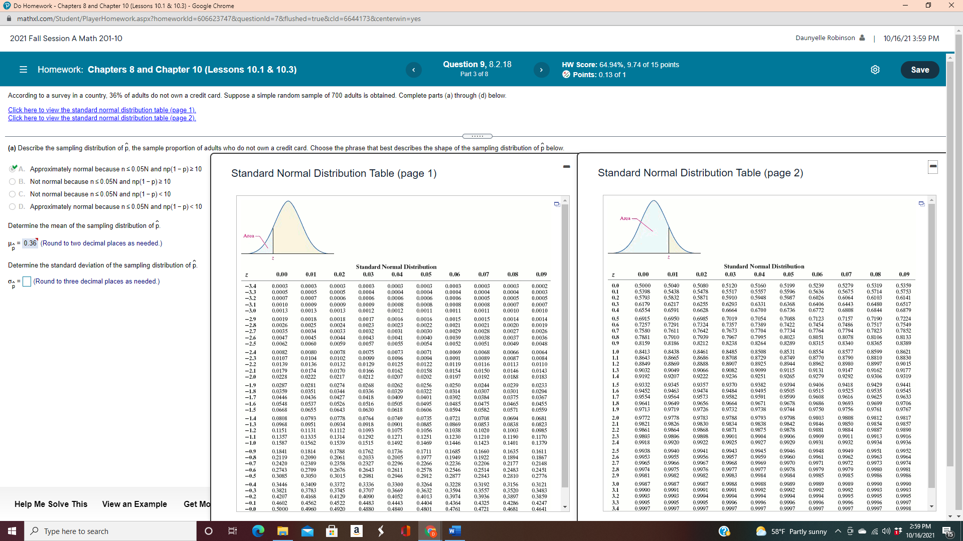  Do Homework - Chapters 8 and Chapter 10 (Lessons 10.1 &