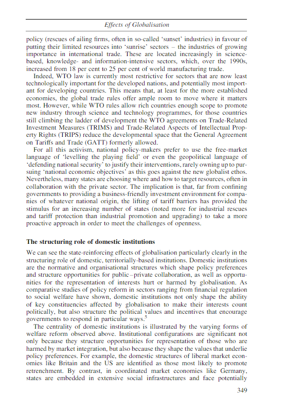 the spread of social relations across the globe. Although debate on these