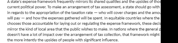  A state's expense framework frequently mirrors its shared qualities and the