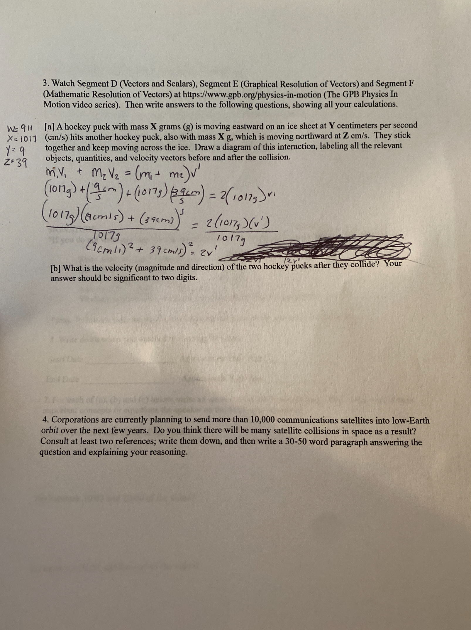 3. Watch Segment D (Vectors and Scalars), Segment E (Graphical Resolution