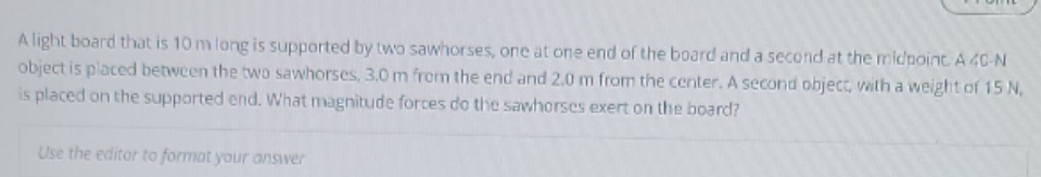 need help with this please A light board that is 10 m