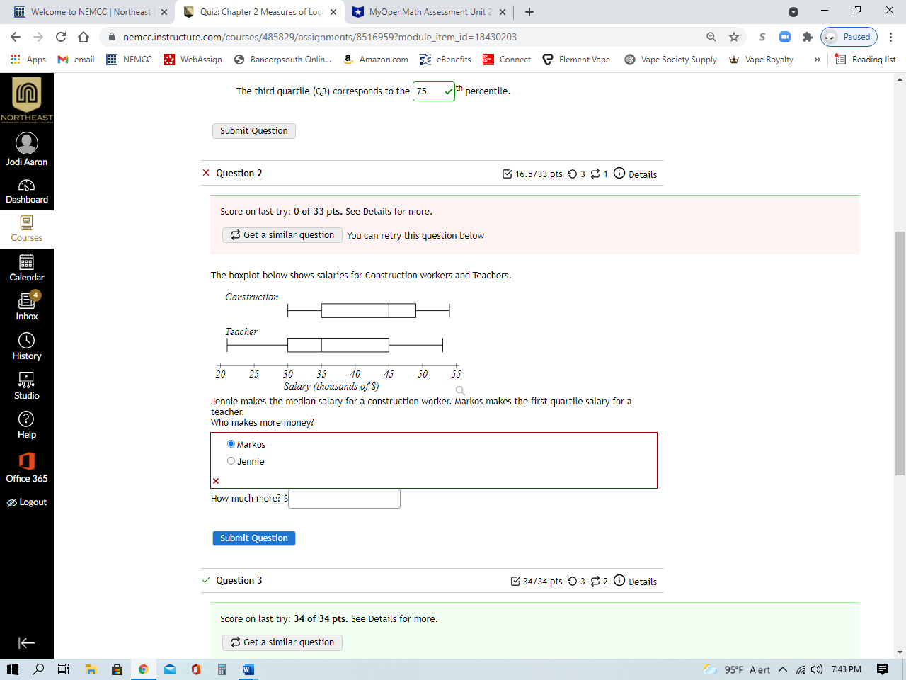 Can you please help me with a boxplot problem? Welcome to NEMCC