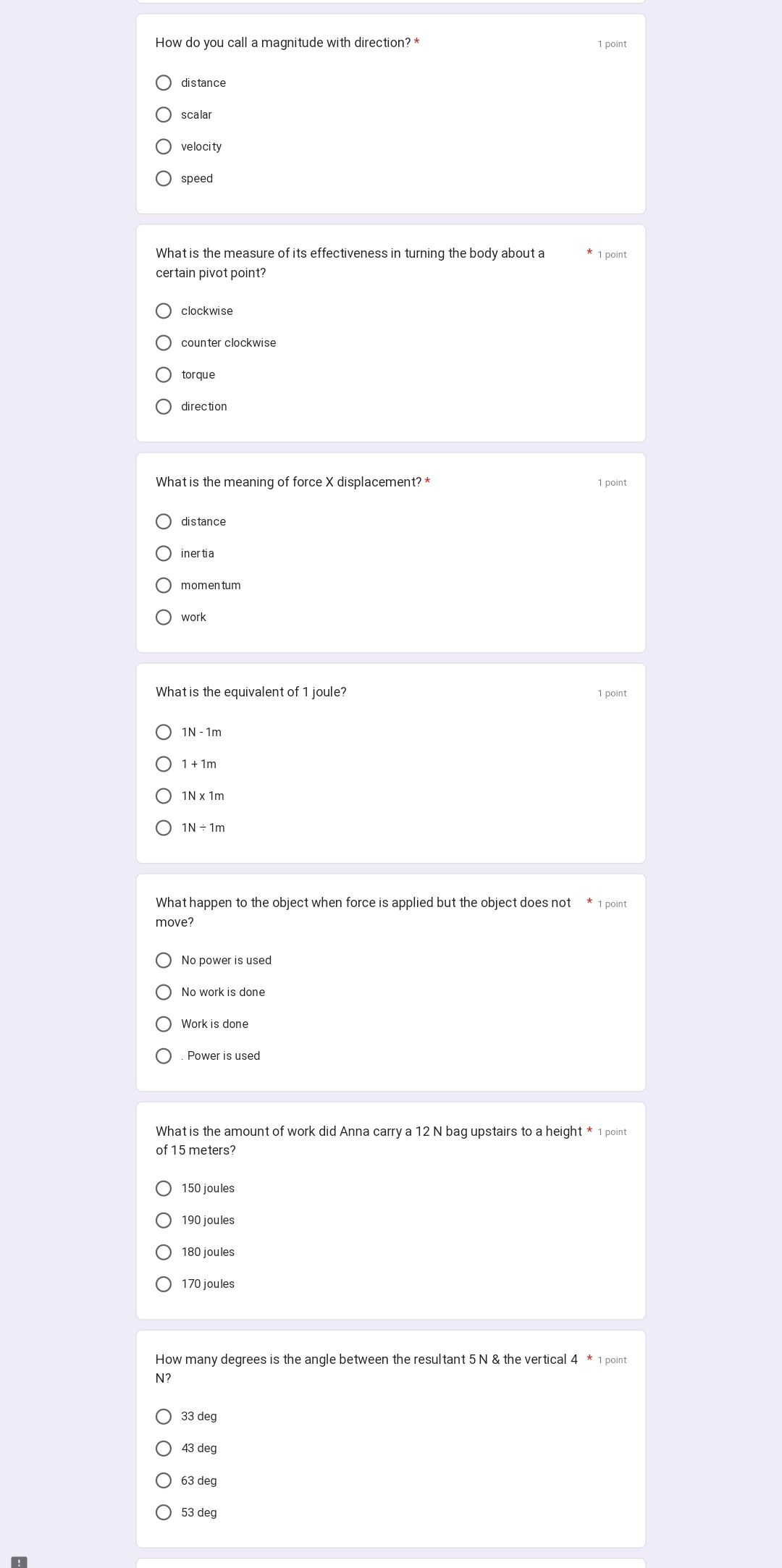  How do you call a magnitude with direction? * 1 point