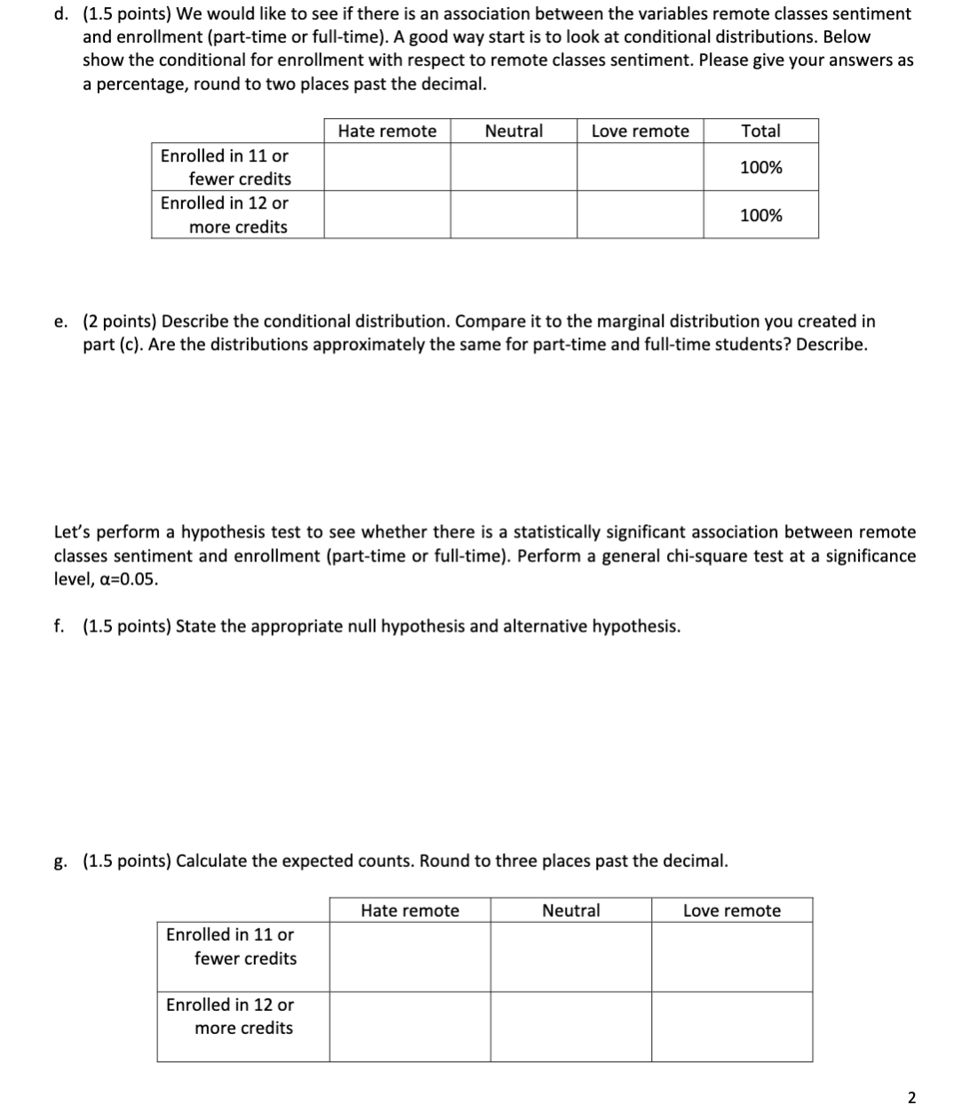 Stats please help me cl. (1.5 points] We would like to see
