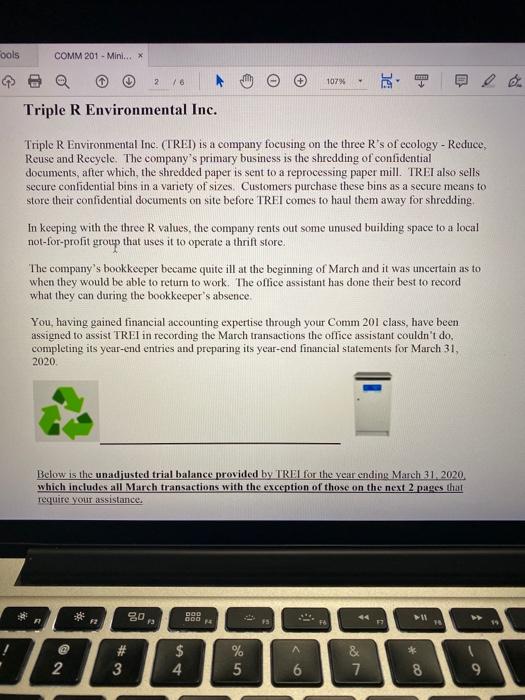  please help me with this accounting question oals COMM 201 -