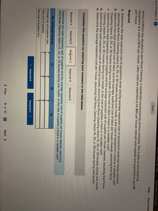 able to rent cleaning equipment at a cost of $710 per month.