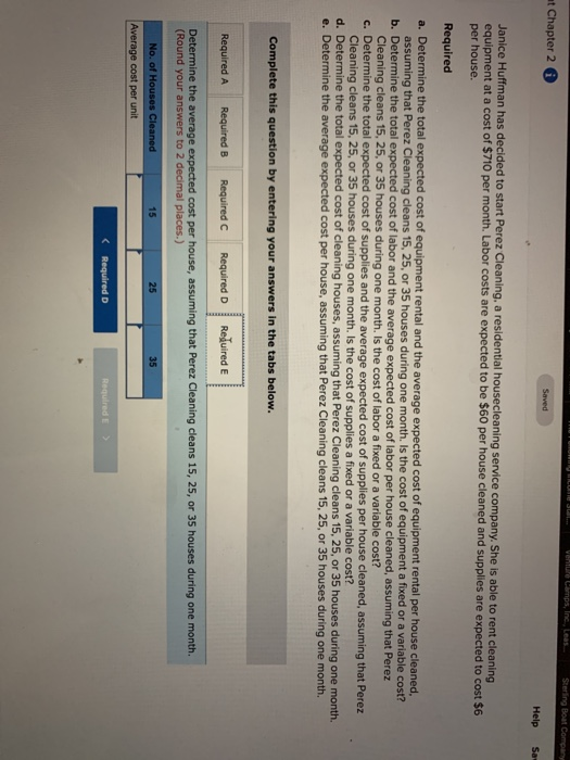 are expected to cost $6 per house. Required a. Determine the total