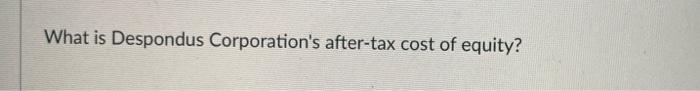 the after-tax cash flows below from a project that is being considered