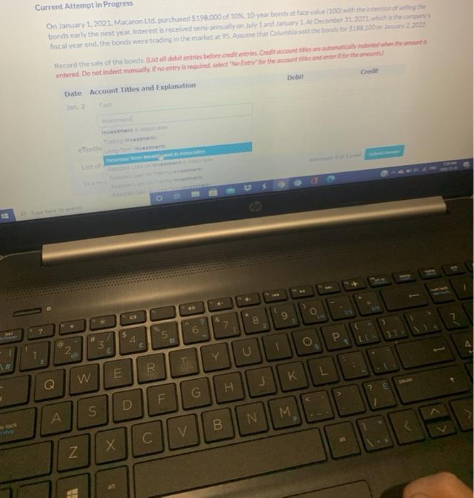 $198.000 of 10% 10 Year bonds at face value (100) with the