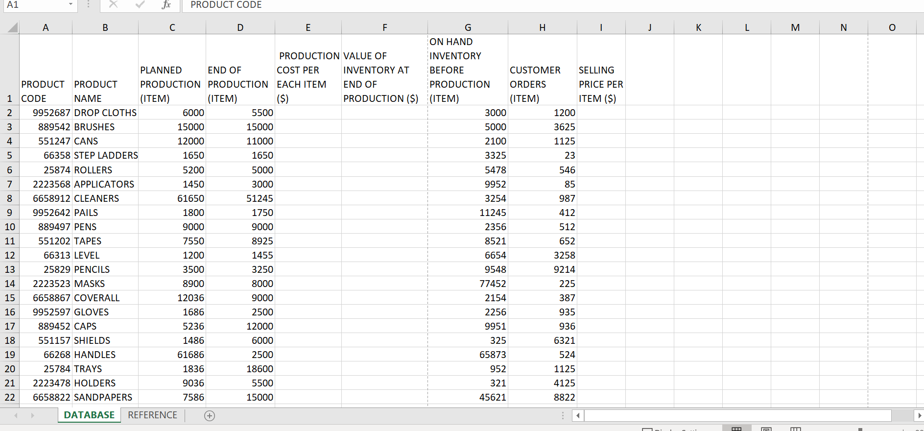 2nd Database, 3rd Reference STEP 1 From your email, open the excel