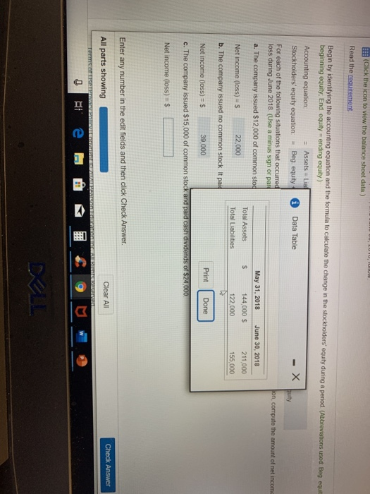 at May 31, 2018, and June 30, 2018, follow (Click the icon