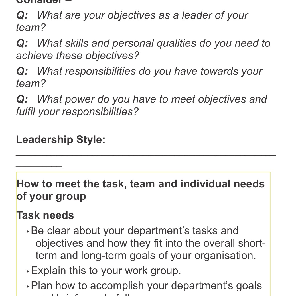  UUI Ialucl _ Q: What are your objectives as a leader
