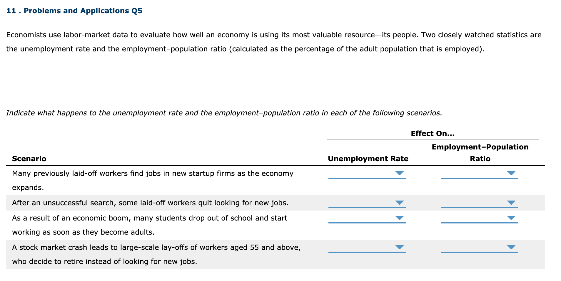 Increase, Decrease, or Stay the same 11 . Problems and Applications Q5