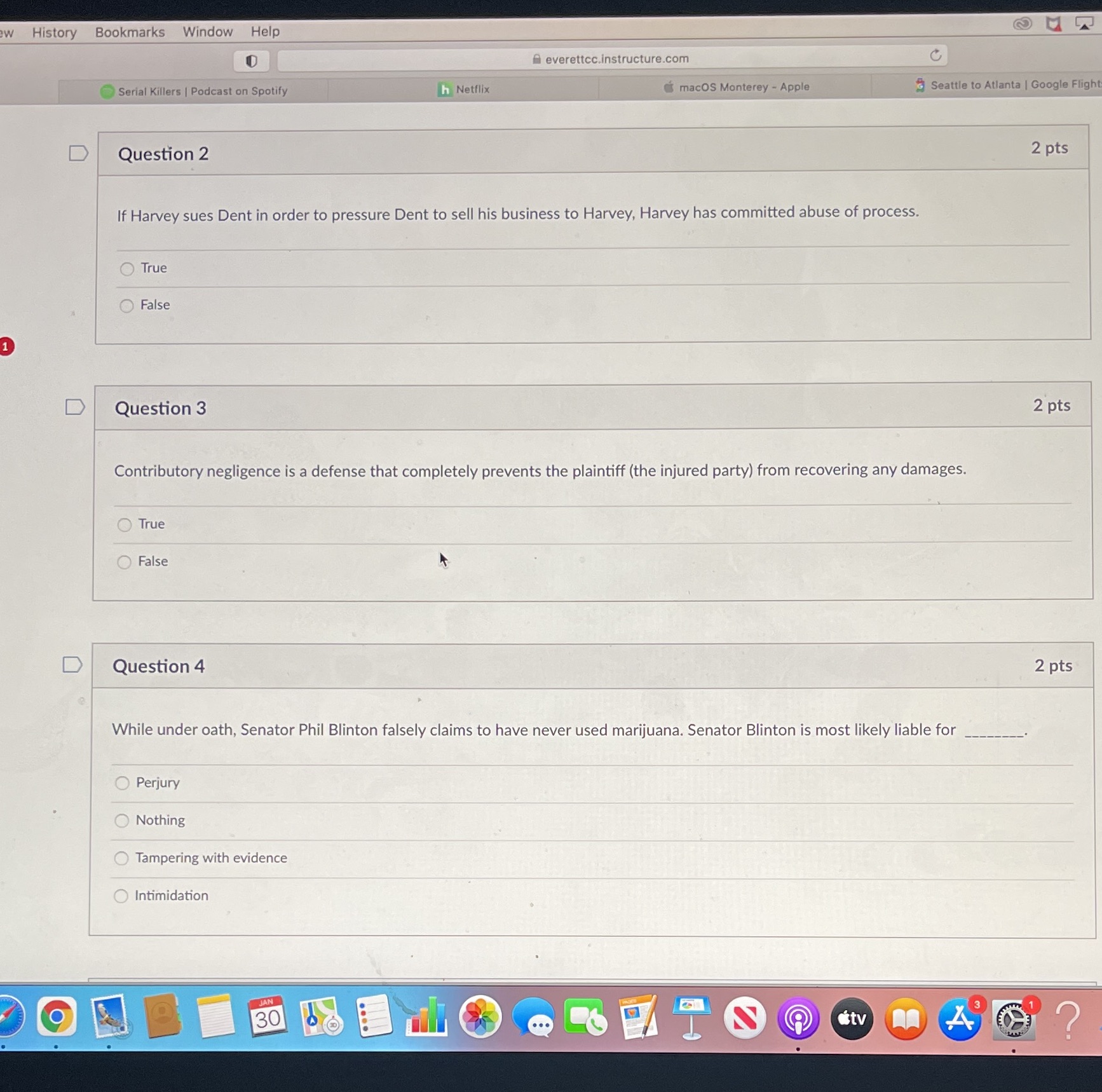  ew History Bookmarks Window Help everettcc.instructure.com C Serial Killers | Podcast