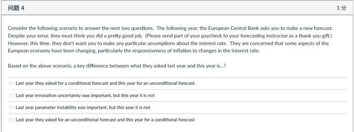of inflation and unemployment. In the unemployment equation all of the lags