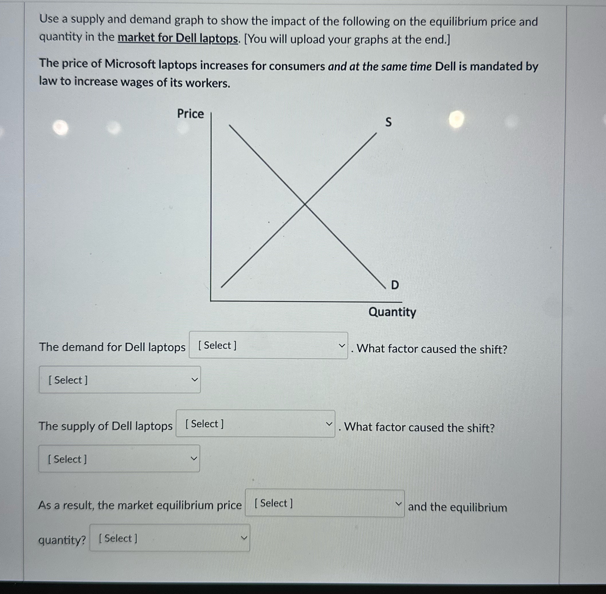 Draw a graph and answer the questions on the bottom Use a