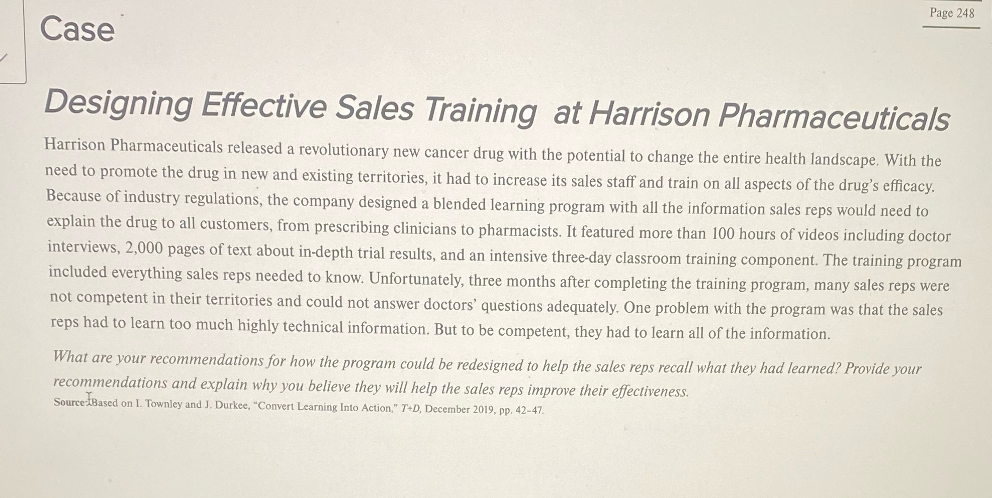 I need an answer to the question below for one page, please