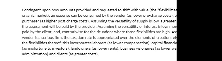 Contingent upon how amounts provided and requested to shift with value