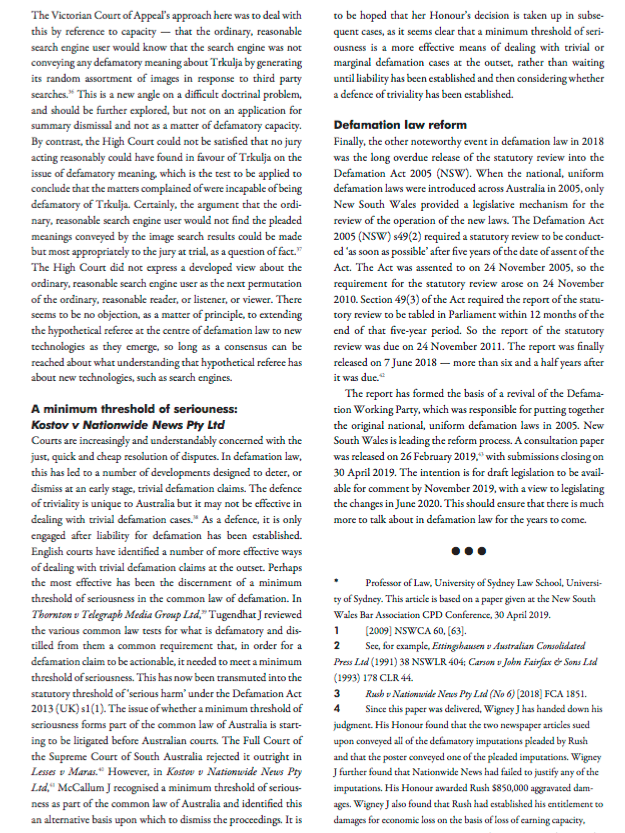 qualified privilege.) being generated by courts is any indication. In 2018, there