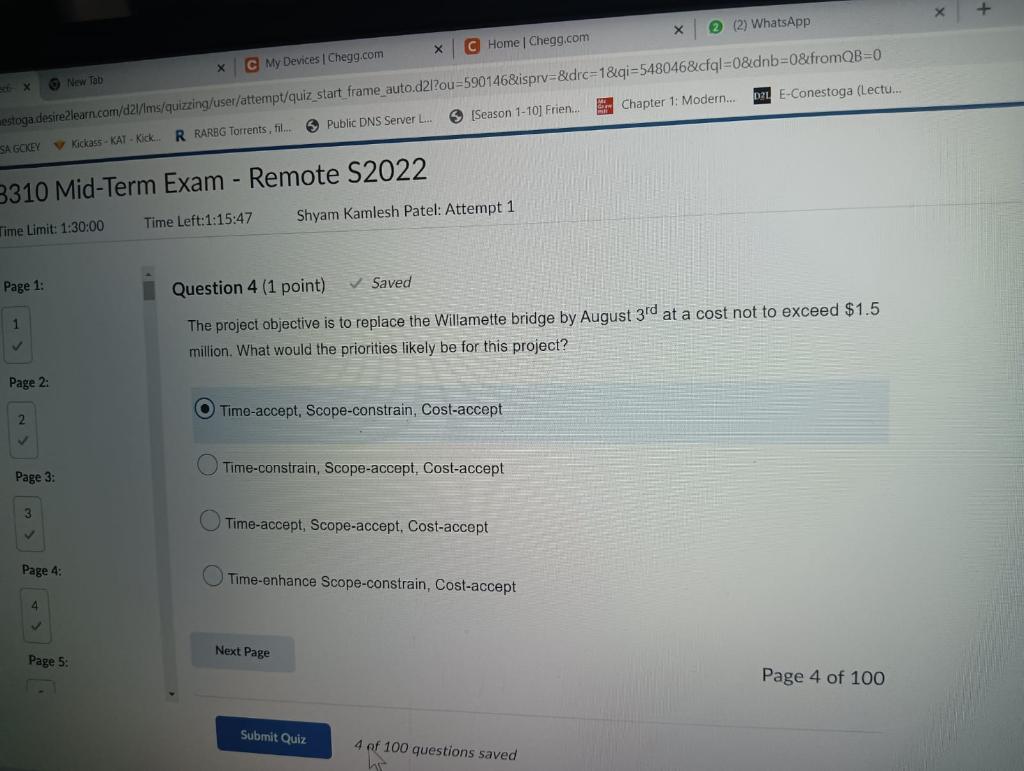  X C Home | Chegg.com x 2 (2) WhatsApp X x