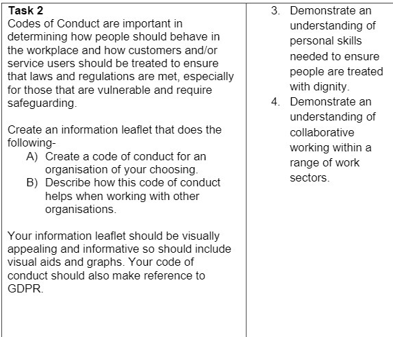  Task 2 3. Demonstrate an Codes of Conduct are important in