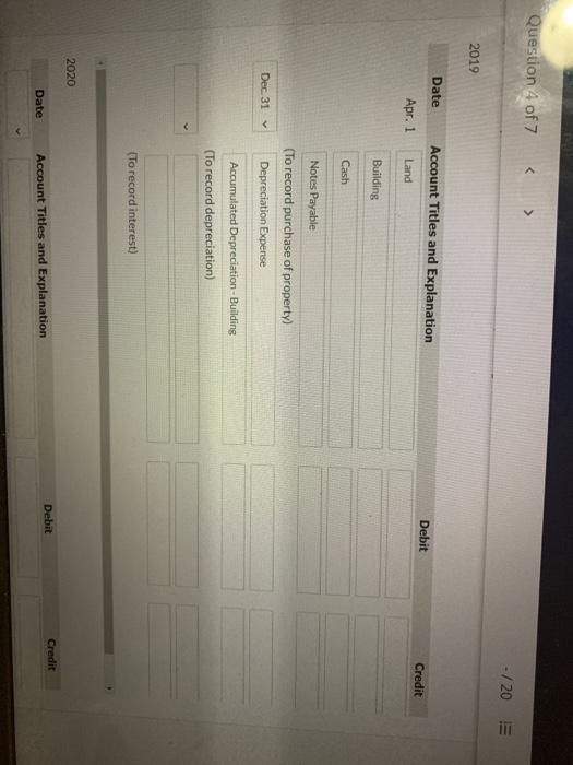 entries annually, and uses the straight-line method for buildings; depreciation is calculated