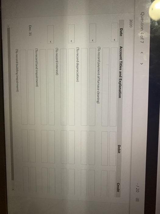 to the nearest month. The following are related transactions and adjustments during