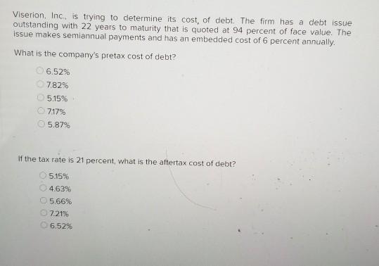  Can someone help me with this one? Viserion, Inc., is trying