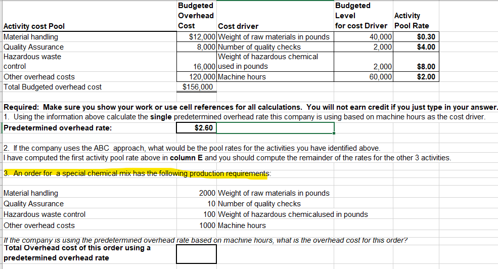  Question 3: Please provide steps and breakdown. If the company is