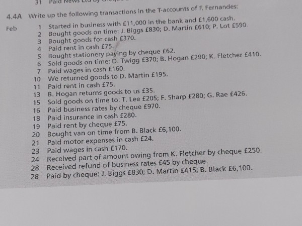  how to solve that question? thank you. 4.4A Write up the