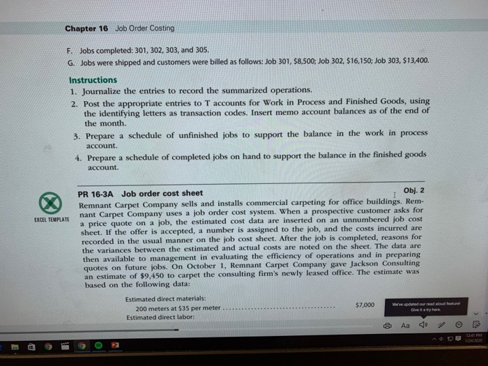 The following data summarize the operations 11,840 related to production for March,