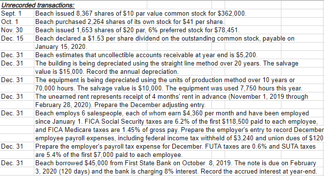 below the trial balance. REQUIRED (Ignore income taxes) (a) Prepare journal entries