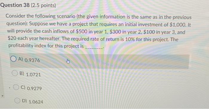 is the same as in the previous question): Suppose we have a