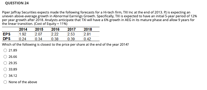 is expected to have an initial 5-year period of 12% per year
